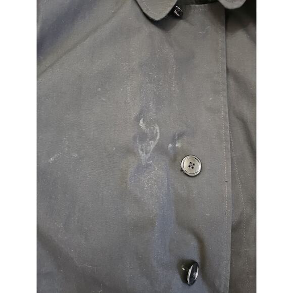 VTG DSCP Overcoat Trench Coat Men’s 46R Large Black Jacket Quarterdeck - Picture 3 of 6